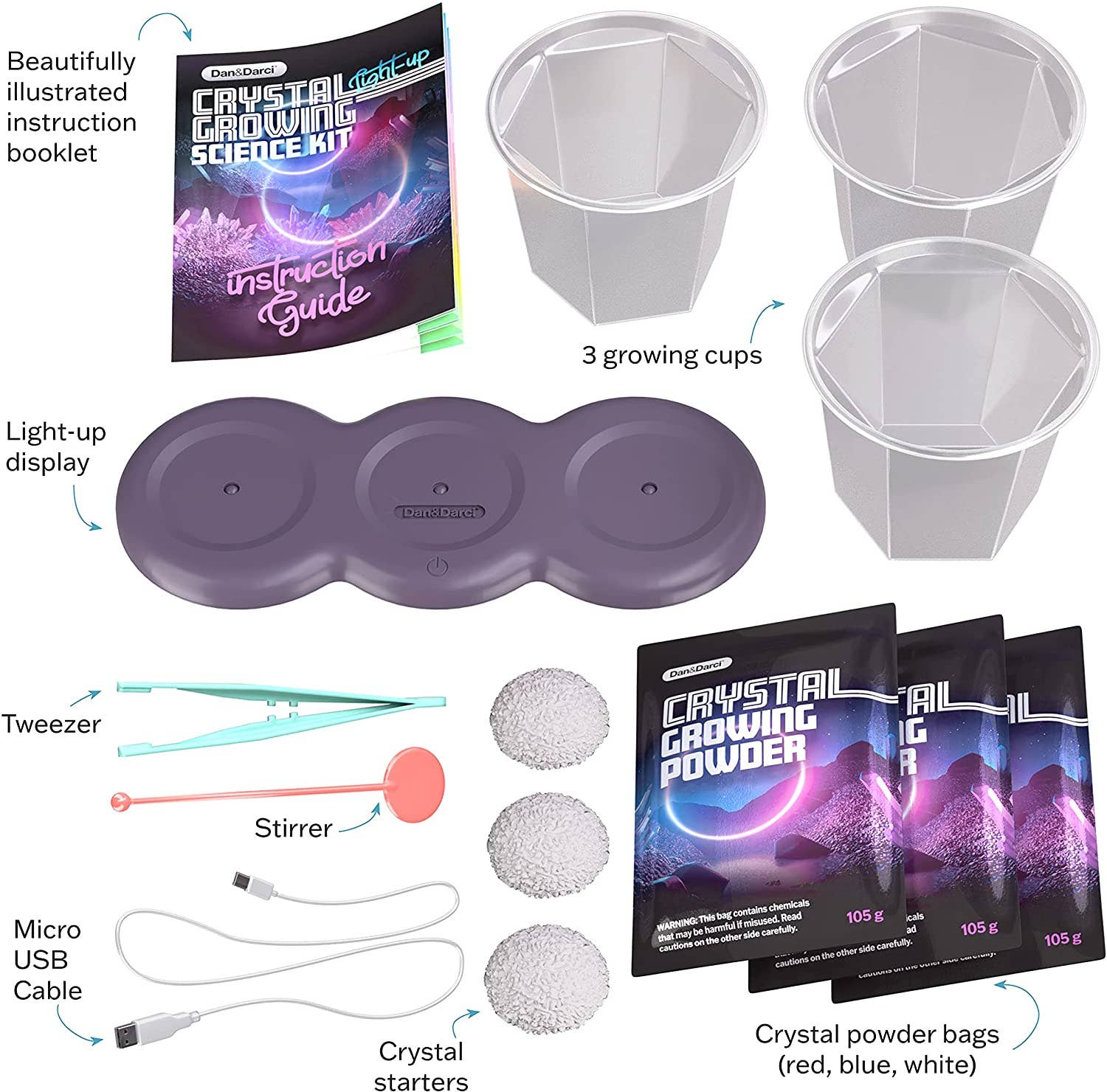 Light-Up Crystal Growing Kit