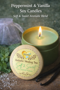 Soft & Sweet Peppermint Vanilla Soy Candle – Aromatherapy Candle | Relaxing Mint & Vanilla Scent | Patchies Holistic Healing