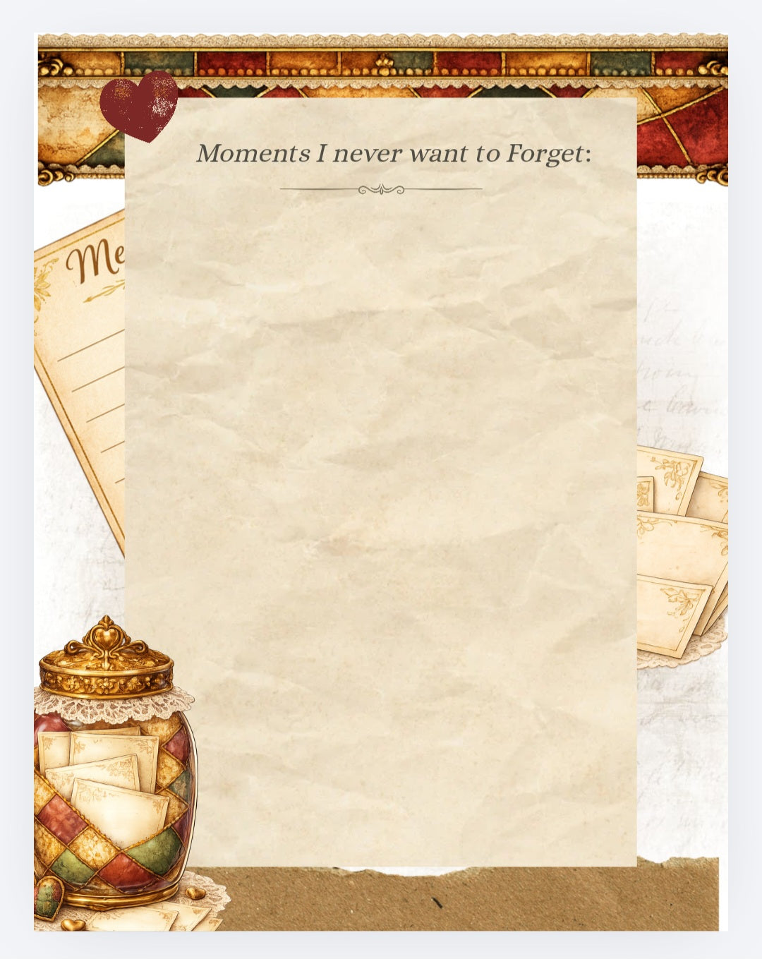 Soft Remembrance Bundle – A Gentle Place to Hold Memories (Printable PDF)