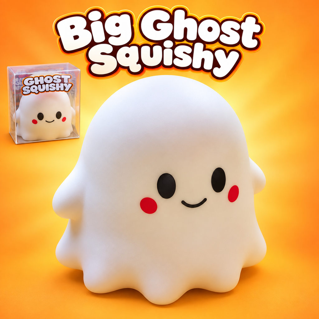 Big Ghost Squishy – 5" Jumbo Halloween Sensory Squishy