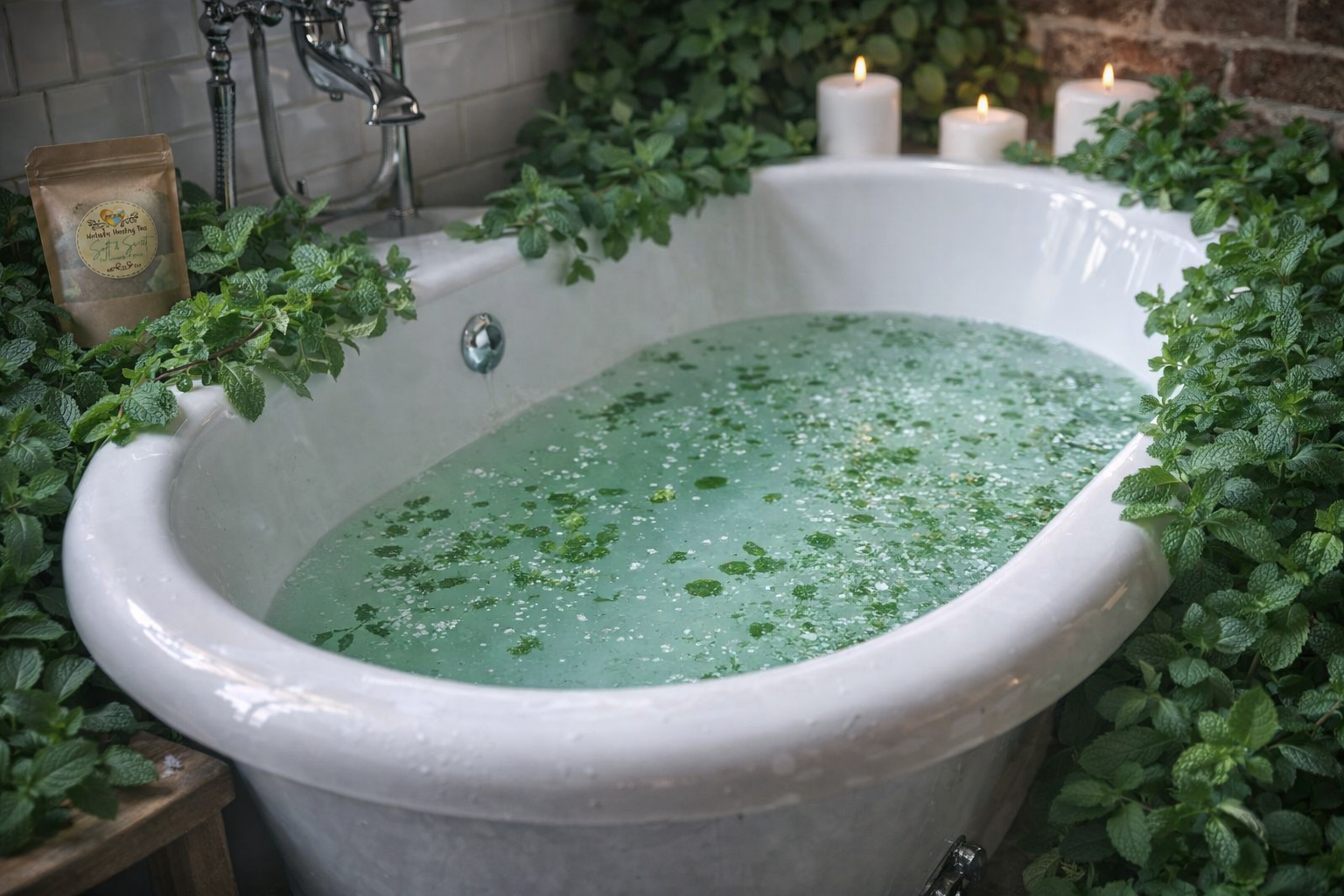 Soft & Sweet Peppermint Vanilla Bath Salts – Epsom Salt Bath Soak | Relaxing Spa Bath | Patchies Holistic Healing