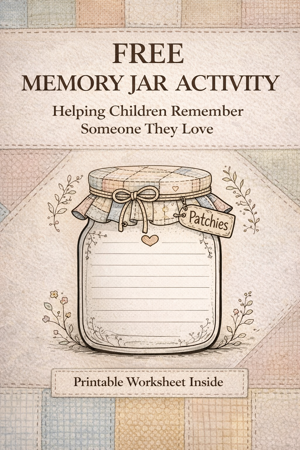 Memory Jar Grief Activity sheet (Free Digital Download)