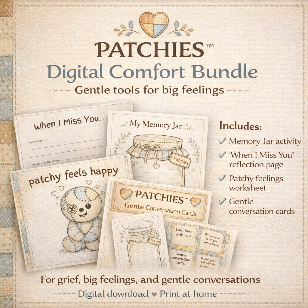 Kids Grief and Big Feelings Printable Bundle with Parent Guide Memory Jar Worksheets and Conversation Cards