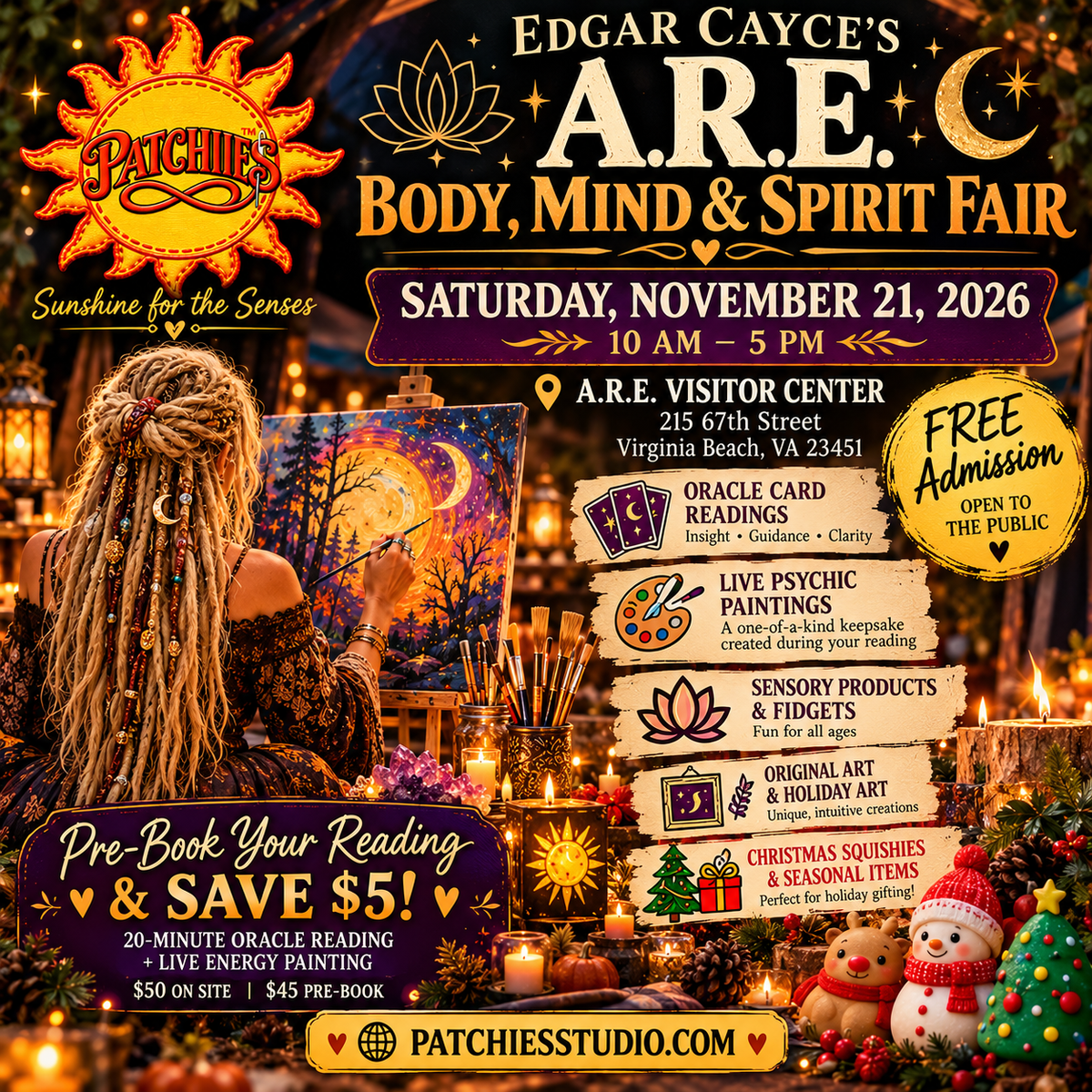 Edgar Cayce’s A.R.E. Body, Mind & Spirit Fair | November 21, 2026 | Virginia Beach, VA