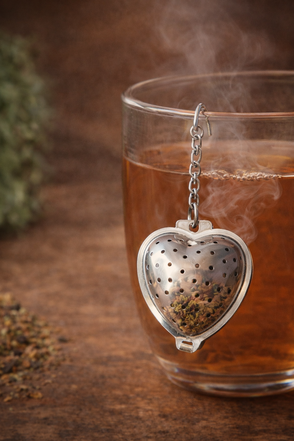 Heart Tea Diffuser – Stainless Steel Loose Leaf Tea Infuser for Herbal Tea