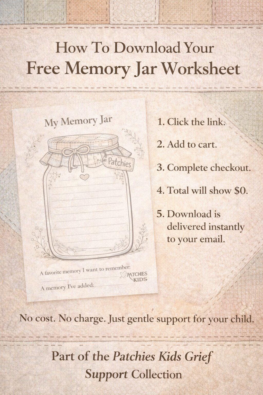 Memory Jar Grief Activity sheet (Free Digital Download)